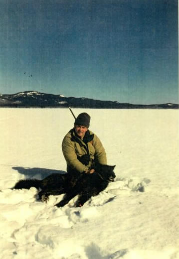Allan with 110 lb wolf